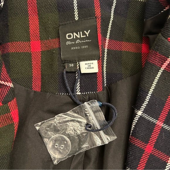 ONLY ONLYQUINN NEXT CHECK PLAID HEAVYWEIGHT BLAZER SIZE 38 (US 6) - Picture 15 of 15